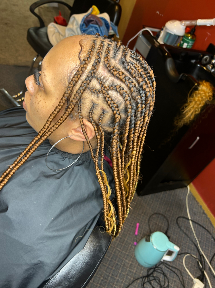 Half Tribal half knotless