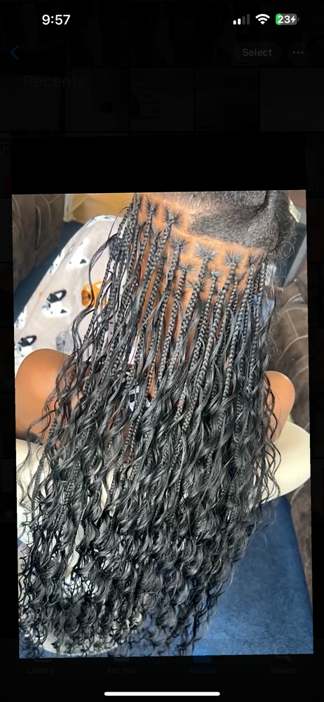 Xs Boho KnotlessBraids Waist Length