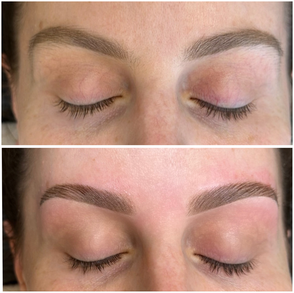 Brow lamination and tint