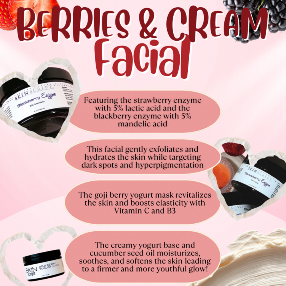 Berries & Cream Facial at face.by.kelsi in West Chester, OH