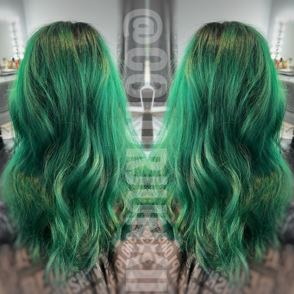 Base Color + Vivid Touch-up at Avonlea Salon in Farmington, MO