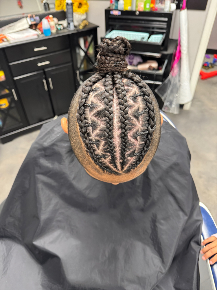 Half Head Of Natural Braids