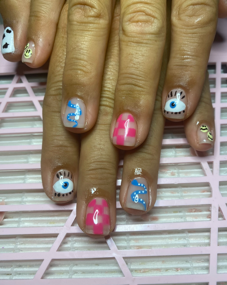 Full Set Dip Powder Natural Nails