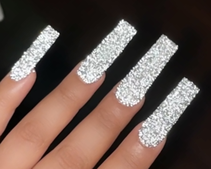 Crystal pixie nail art