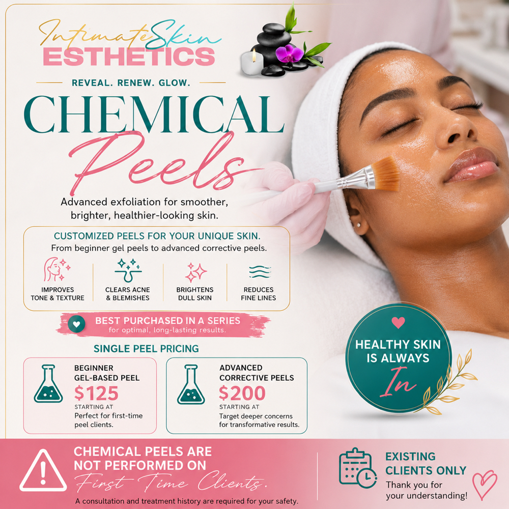 Chemical Peels at Rockii’s intimate skin & esthetics in Va Beach, VA