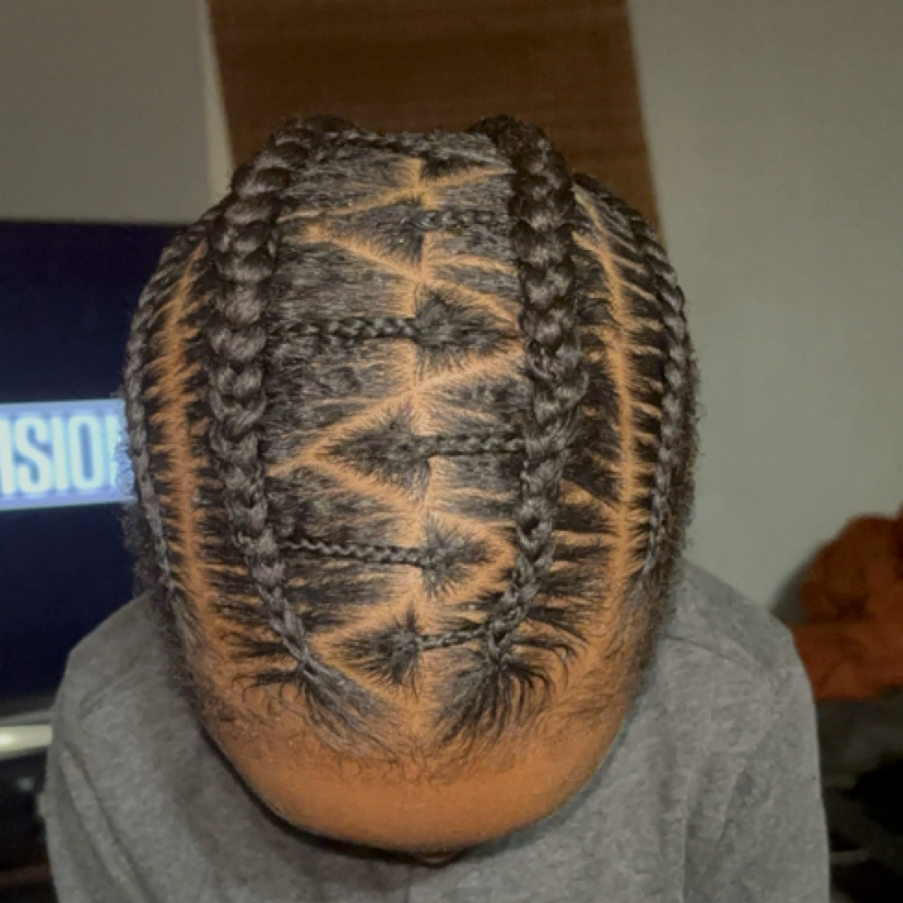 Custom Braids with Design at Nile Beauty in Stonecrest, GA