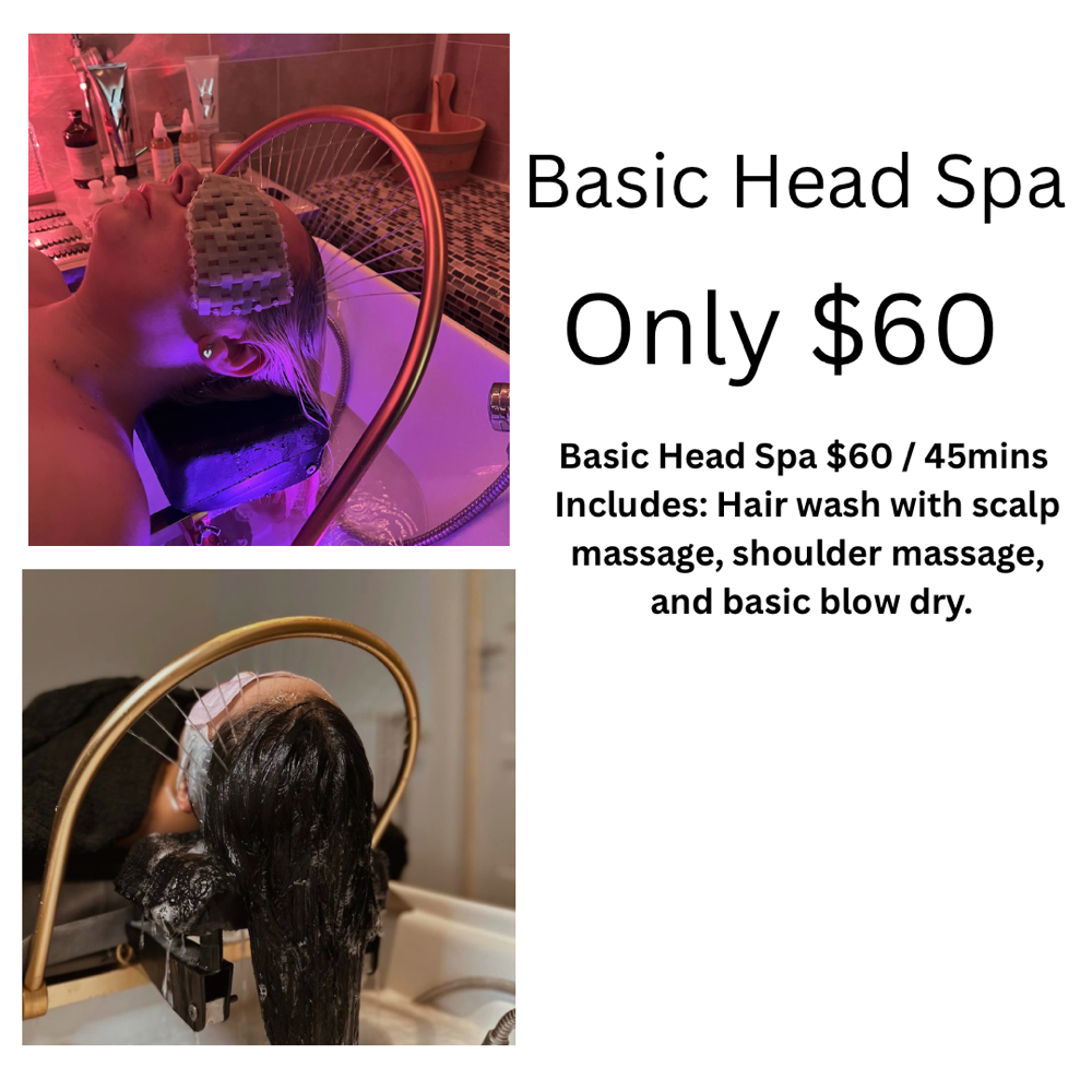 Basic Head Spa $60/45min