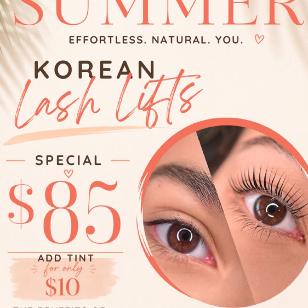 Summer Korean lash Lift Promo at Lashes By Lori in Oceanside, CA