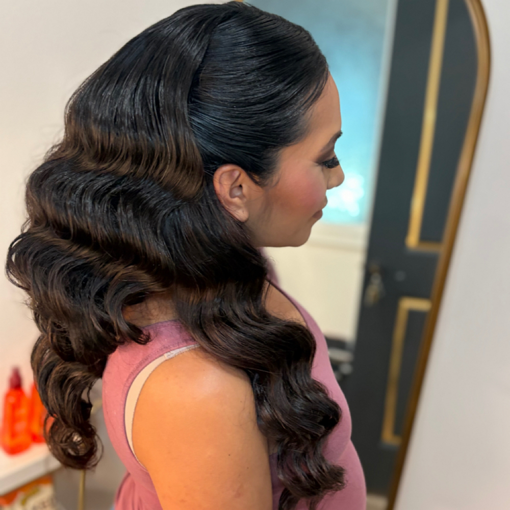 HALF UP-HALF DOWN at Hairstylesbymirna in Houston Texas, TX
