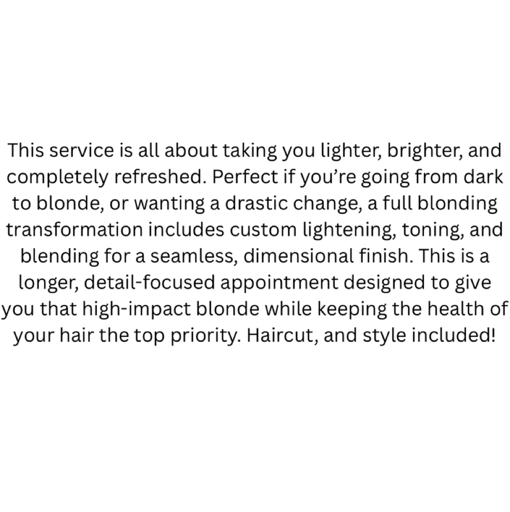 Full Blonde Transformation at Studio920 in Burlington, IA