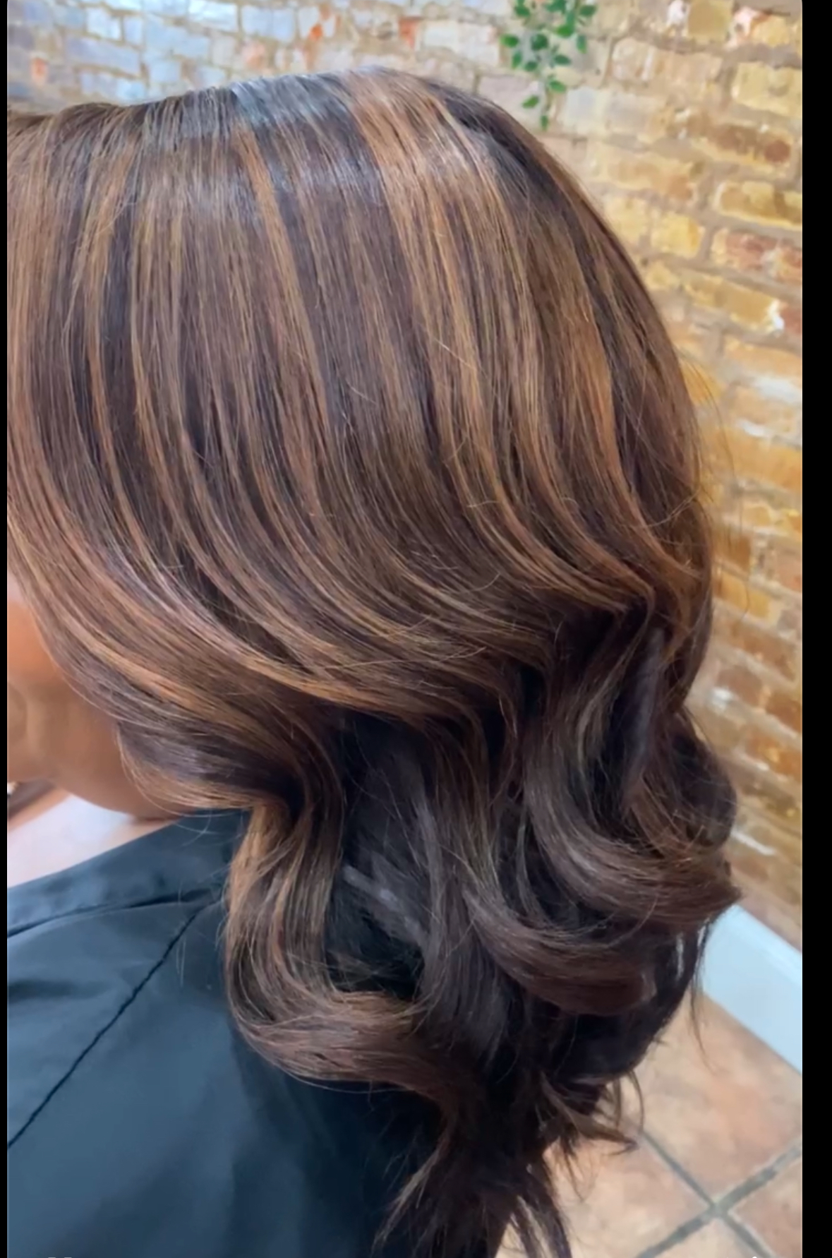Balayage hair coloring