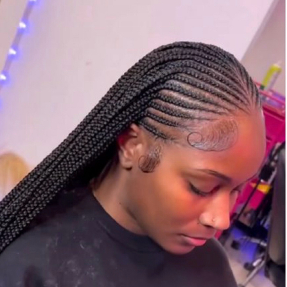 Straight Back Fulani Braids at Hair Bliss in Santa Rosa, CA