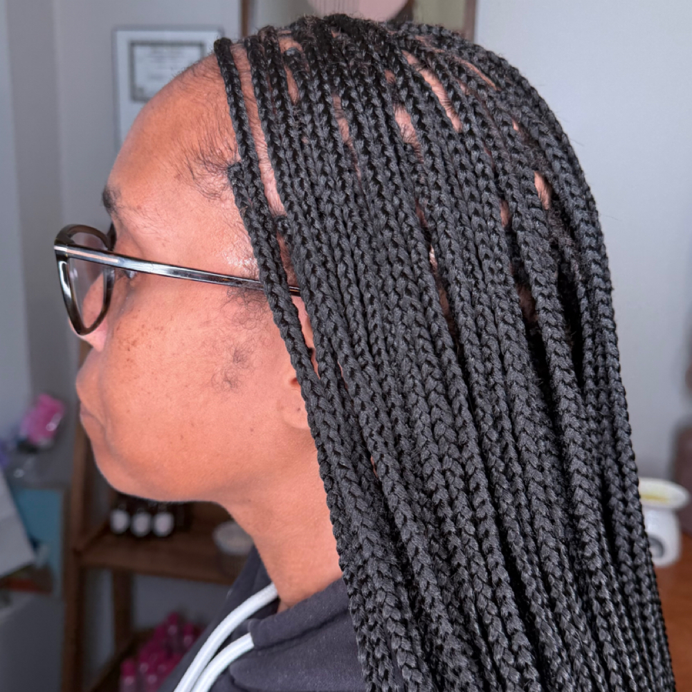 Box Braids -Medium Size,Mid-Back at Braids by Ami in Geneva Illinois, IL