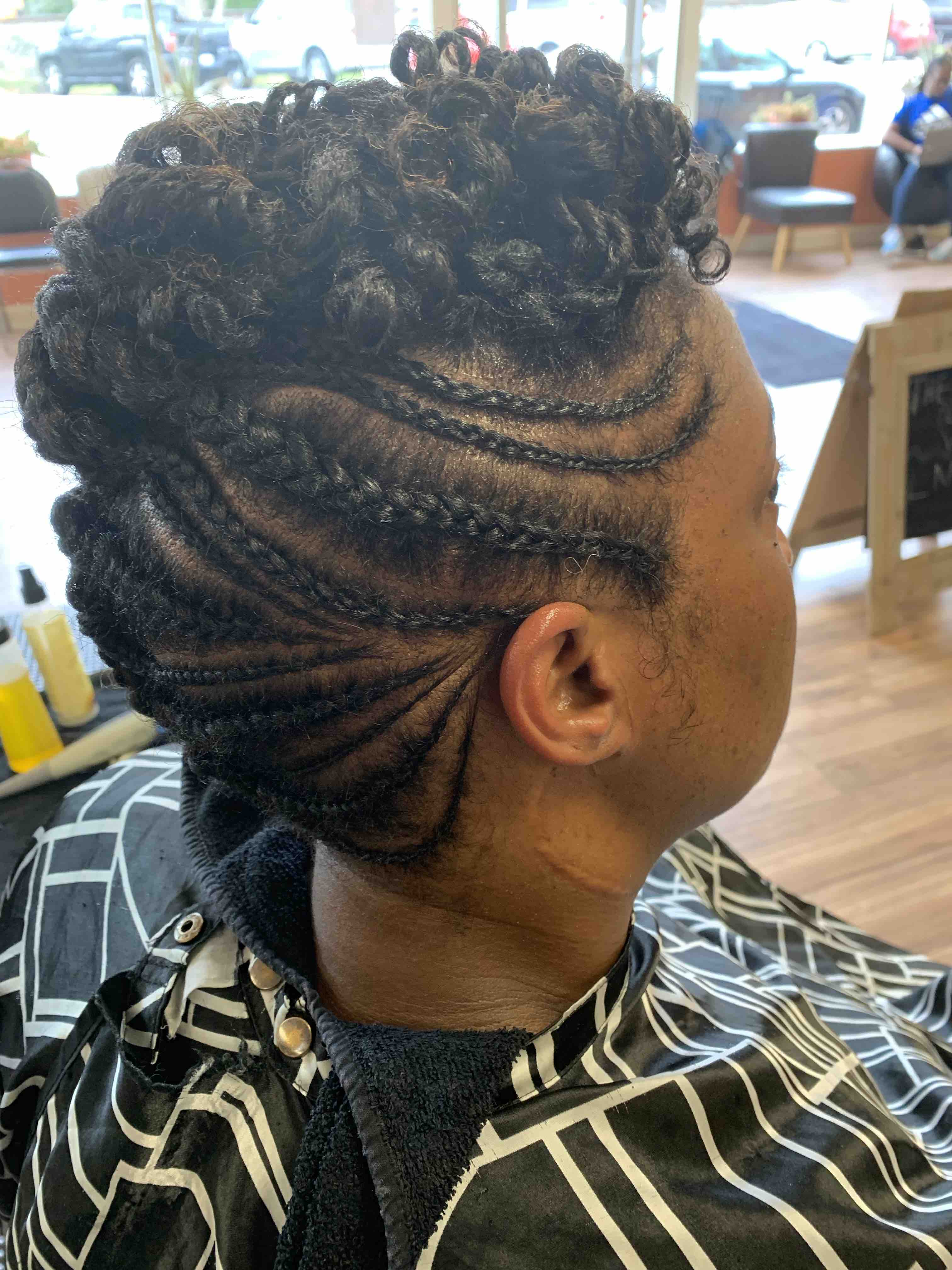 Cornrow Style  W/Natural Hair