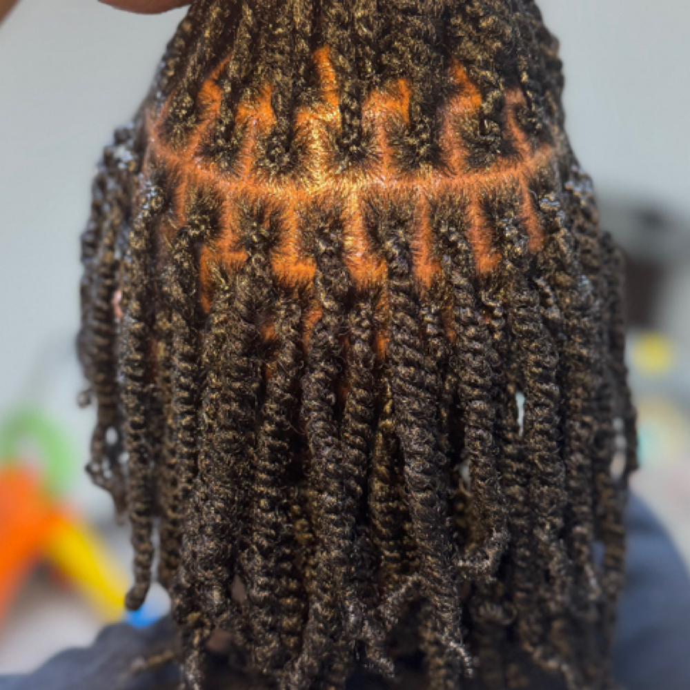 two strand twist at Crowned By Myah in Little Rock, AR