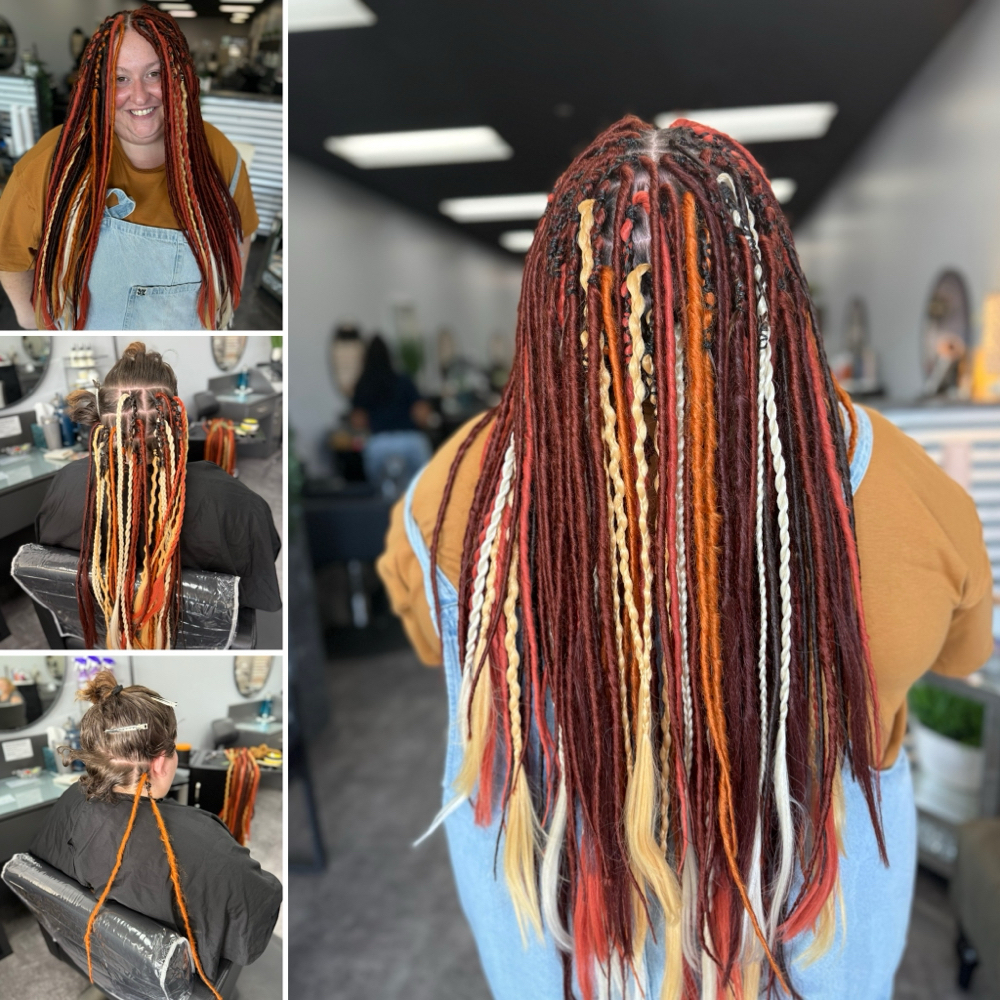 Double-ended Dreadlocks at Nini braids at TL Design in Beaverton, OR
