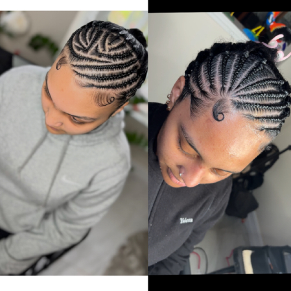 Half Head Braids - Small braids at Perla’s Nails in Orlando, FL
