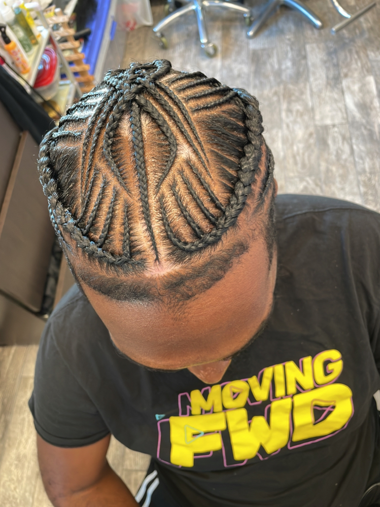 Men’s Freestyle Cornrows With Wash