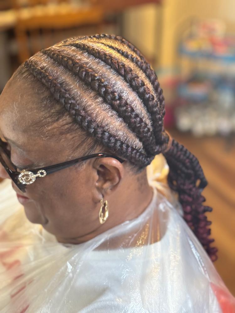 Large Feed Ins Under 10 Braids Only
