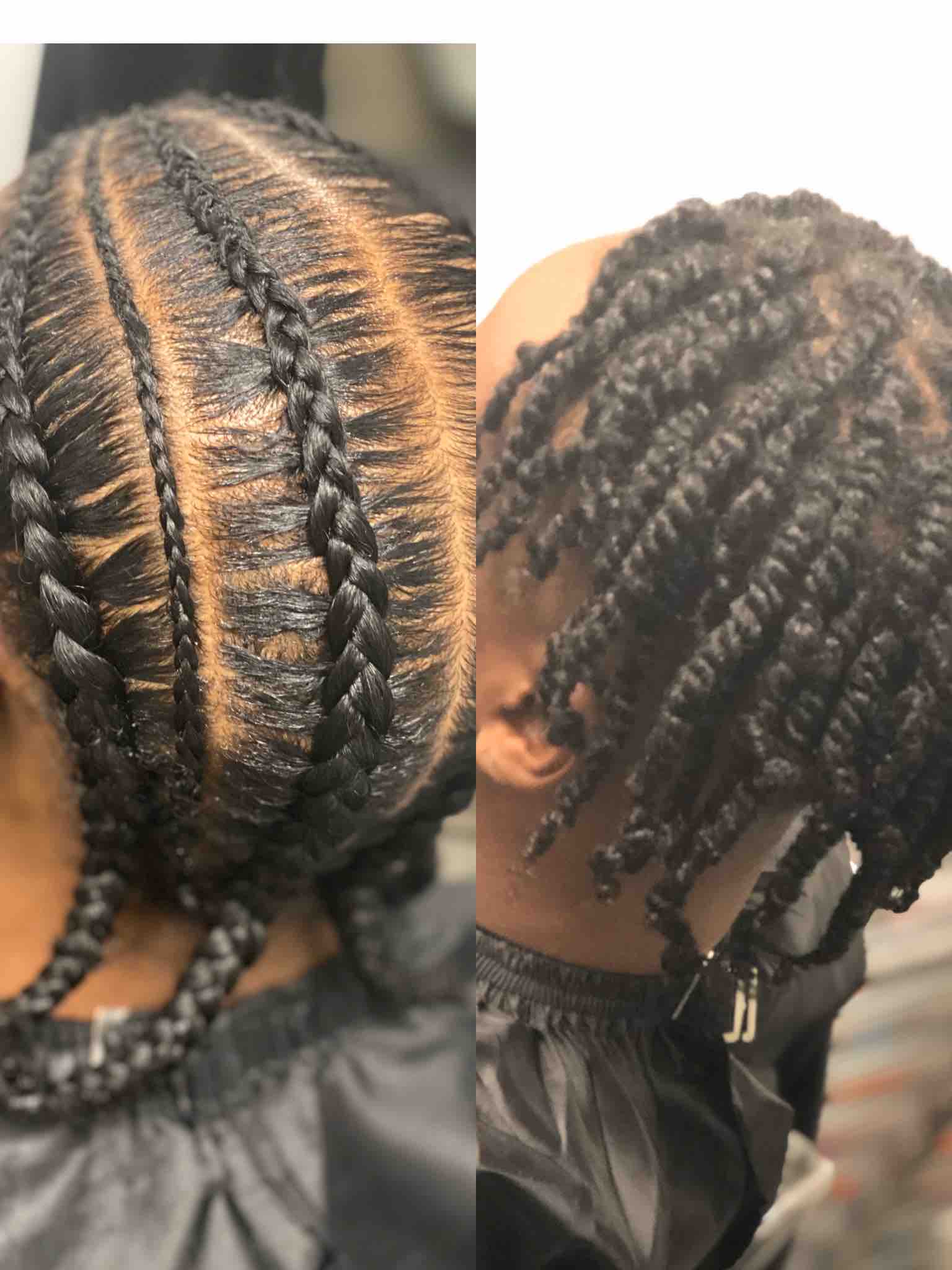 Men's braided Style Top Of Head