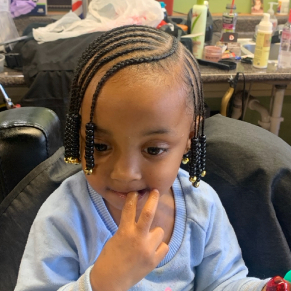 Kids Cornrows No Hair Added at NY 2 QC Kutz in Charlotte, NC