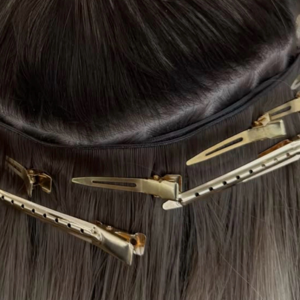 Hair Extension Weft Move Up 1 Row at Fusions Hair Design in Libby, MT