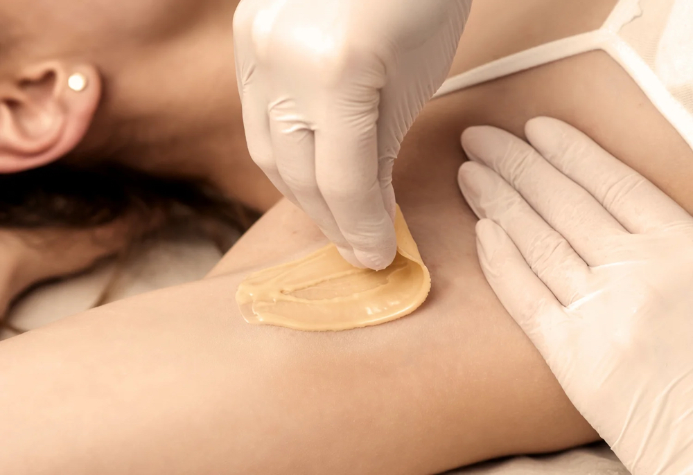 Model Underarm Waxing