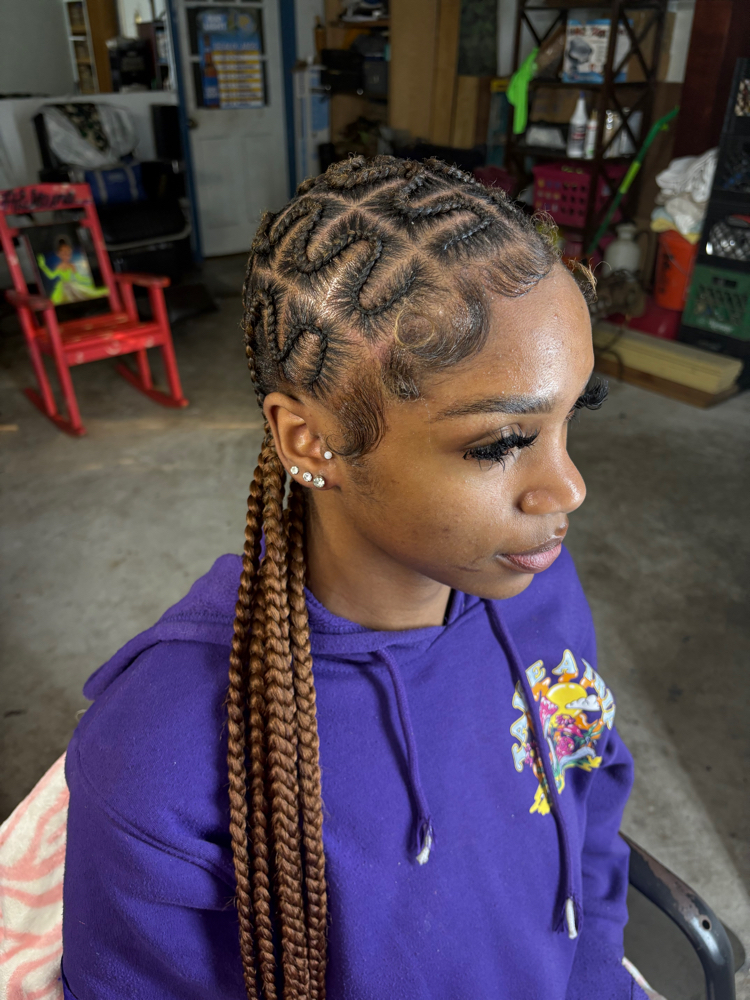 6 Stitch Braids at ManiiStylez in Baton Rouge, LA