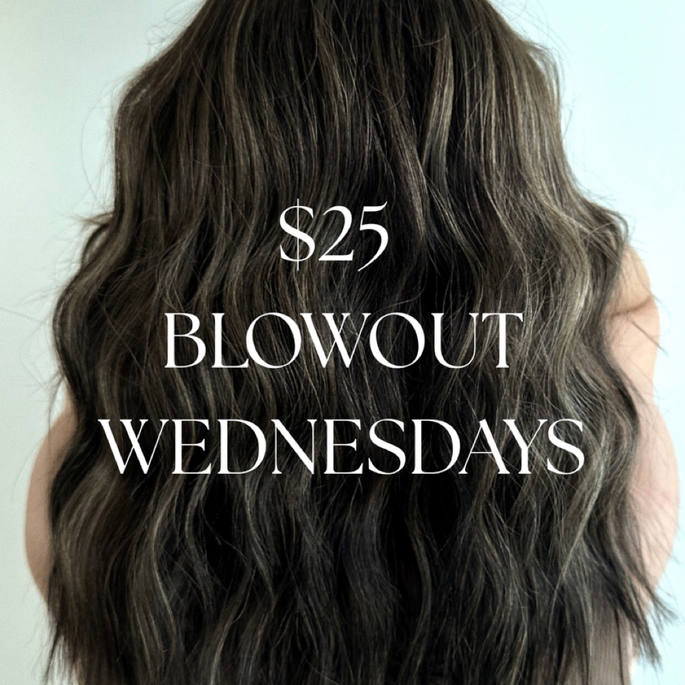 $25 Blowout WEDNESDAY SPECIAL ONLY at Emma Does My Hair in Valparaiso, IN