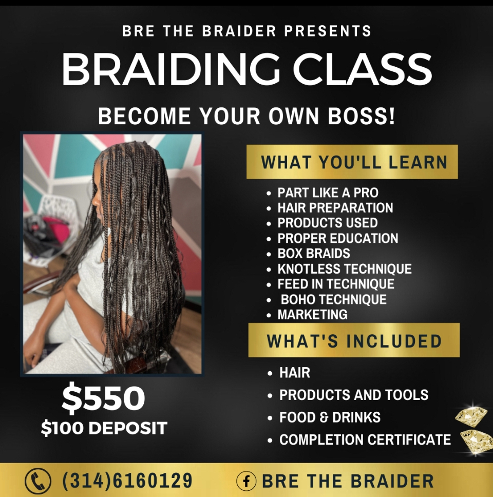 Braiding Class at Bre The Braider in Hazelwood, MO