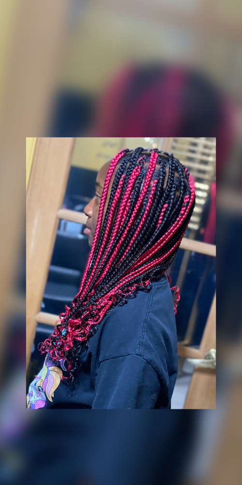 Kids Medium Knotless Half Color