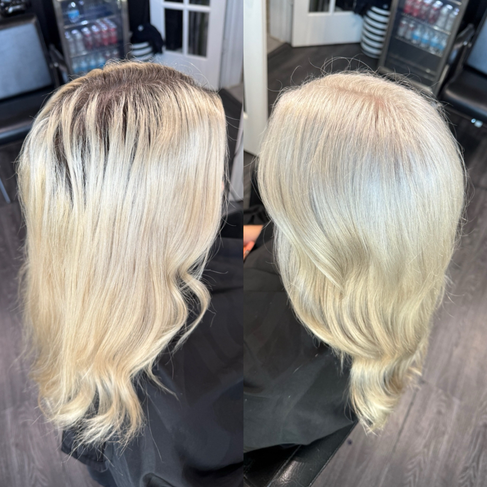 Global Bleach Retouch For Members at Kerri.C.Hair in Haslet, TX