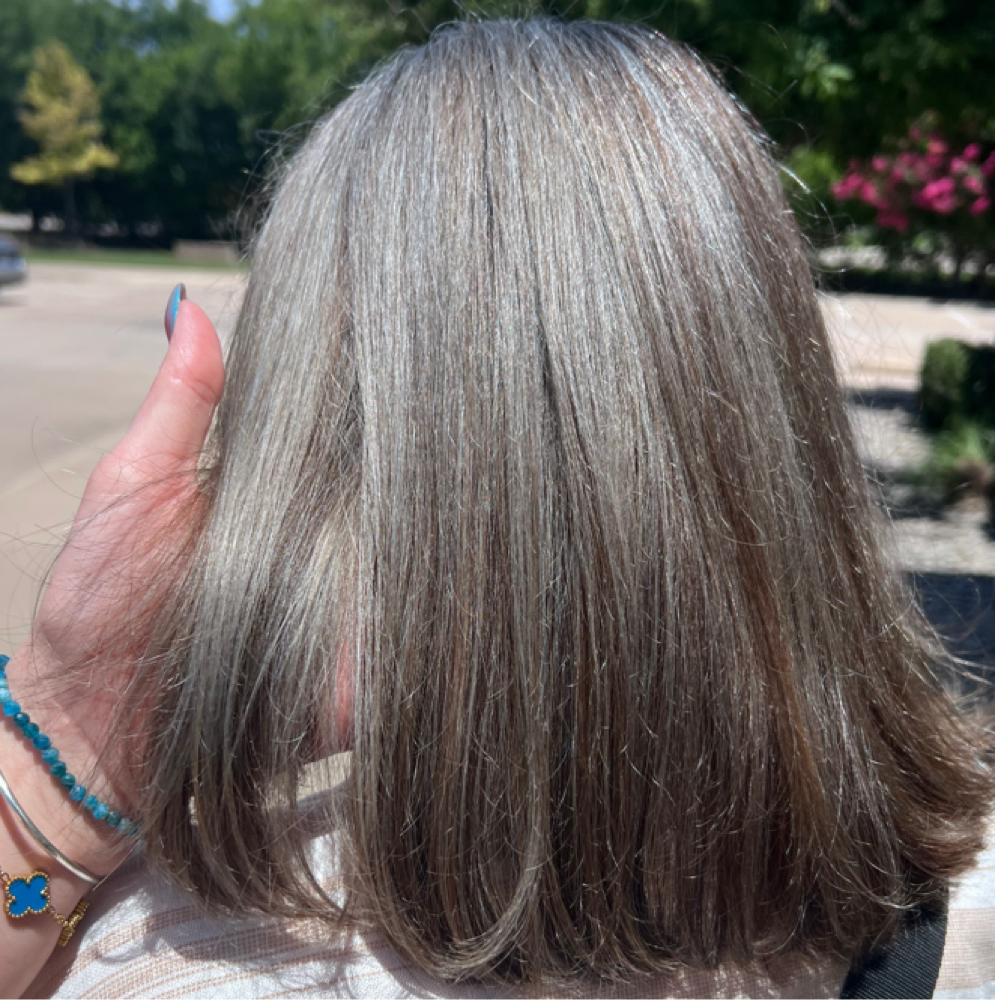 Grey Blending at Hair With Flair in Frisco, TX