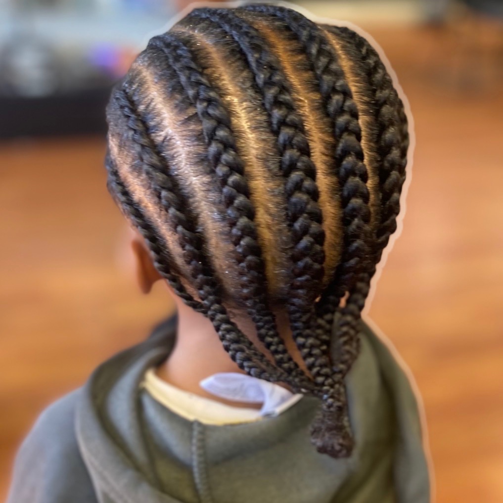 Basic Cornrows at NY 2 QC Kutz in Charlotte, NC