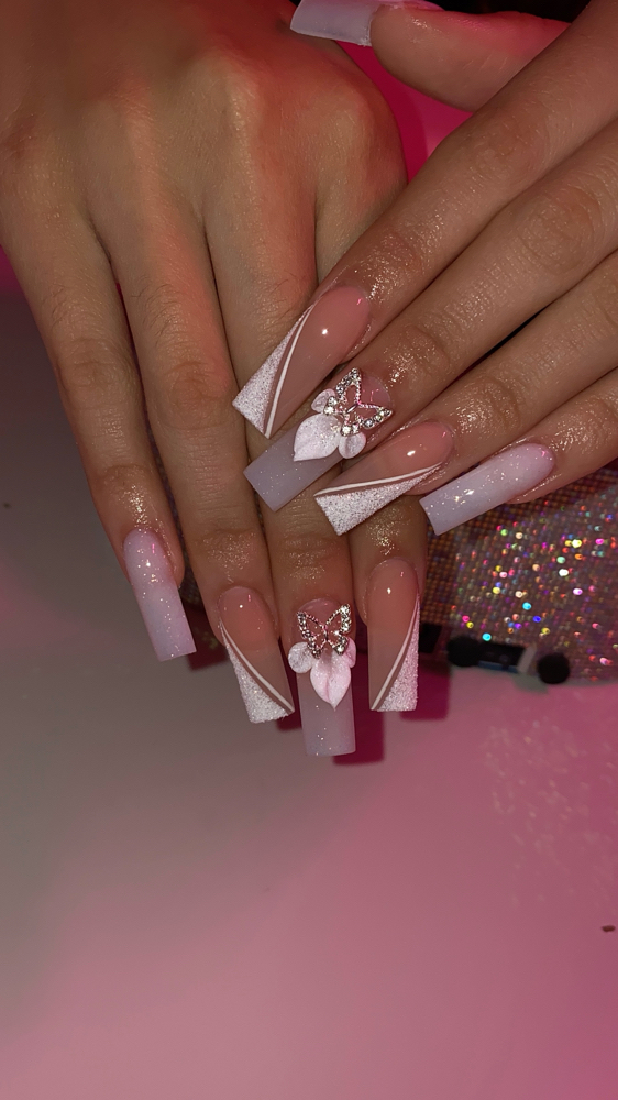 2 Nails 3D Flower at Atouchofbeautyllc in Willimantic, CT