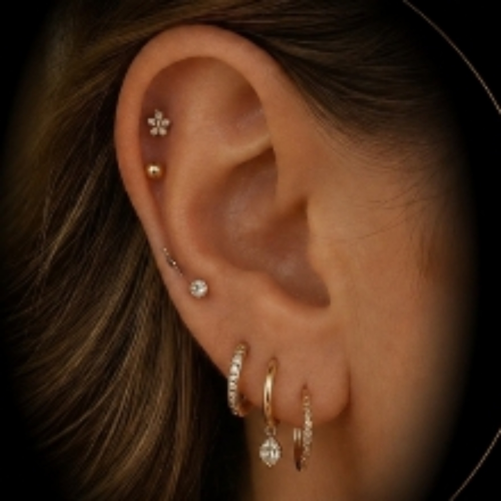 Ear Piercing Both Ears at Bella Ciglia By Zingale in Jackson, WI