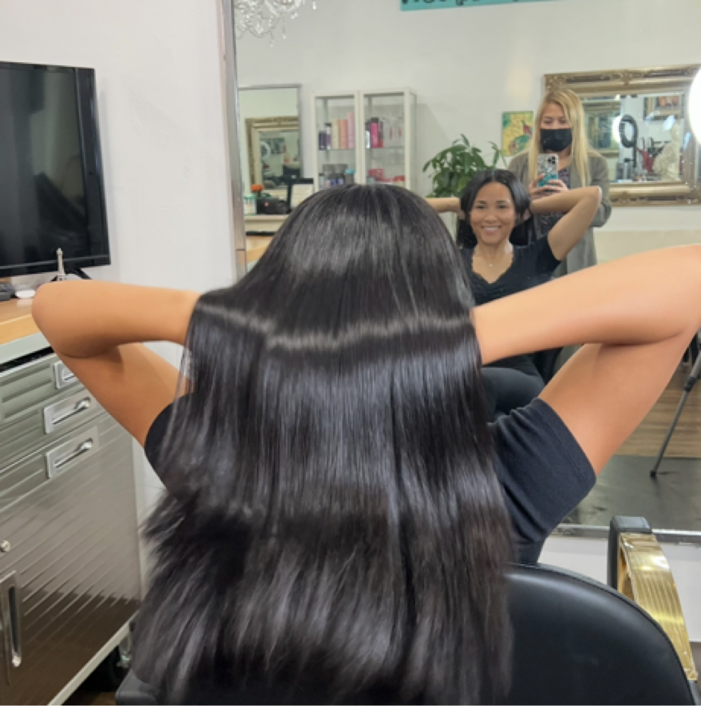 ✨Rich, Silky Black Hair Color✨ at CELEBRITY HAIR in Houston, TX