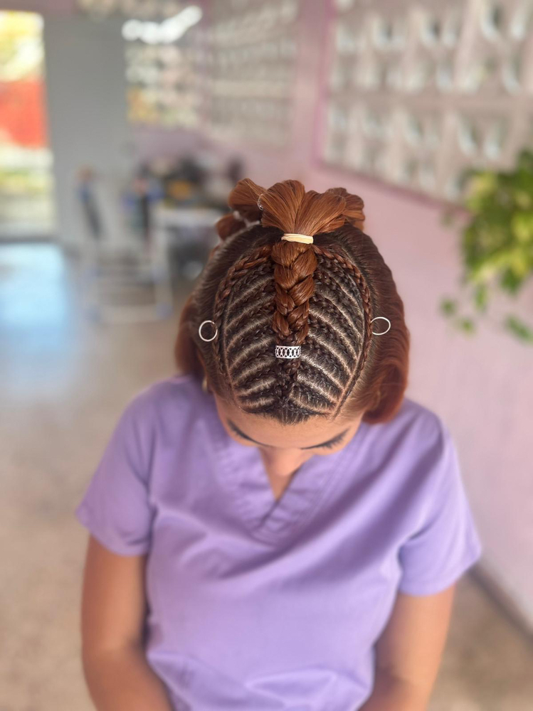 braids only on the top