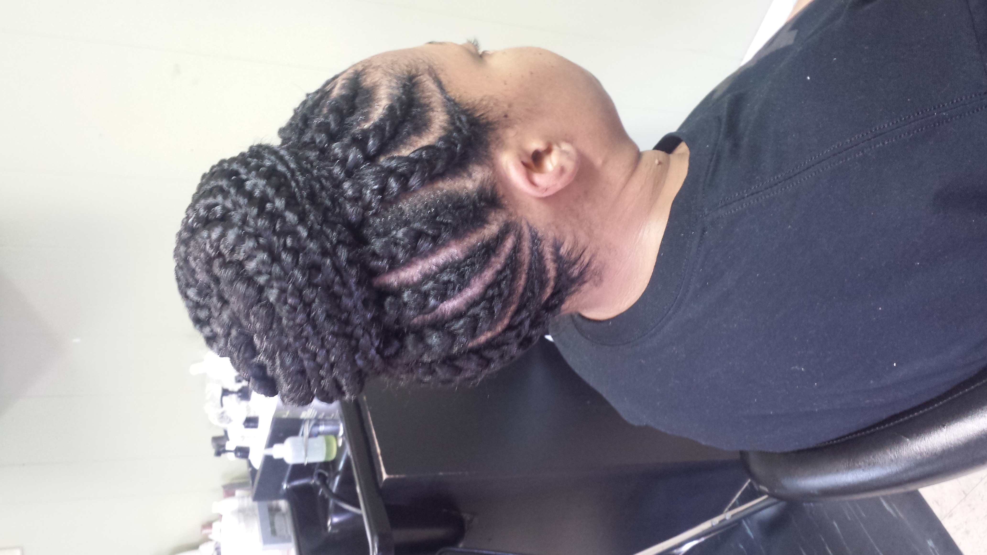 Feed-in Cornrow Updo