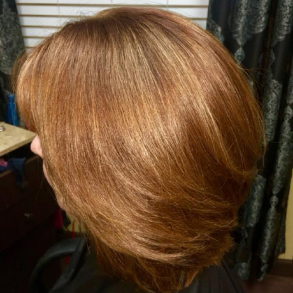 Base Color & Cut at Hair Designs by Jessica in Cary, NC