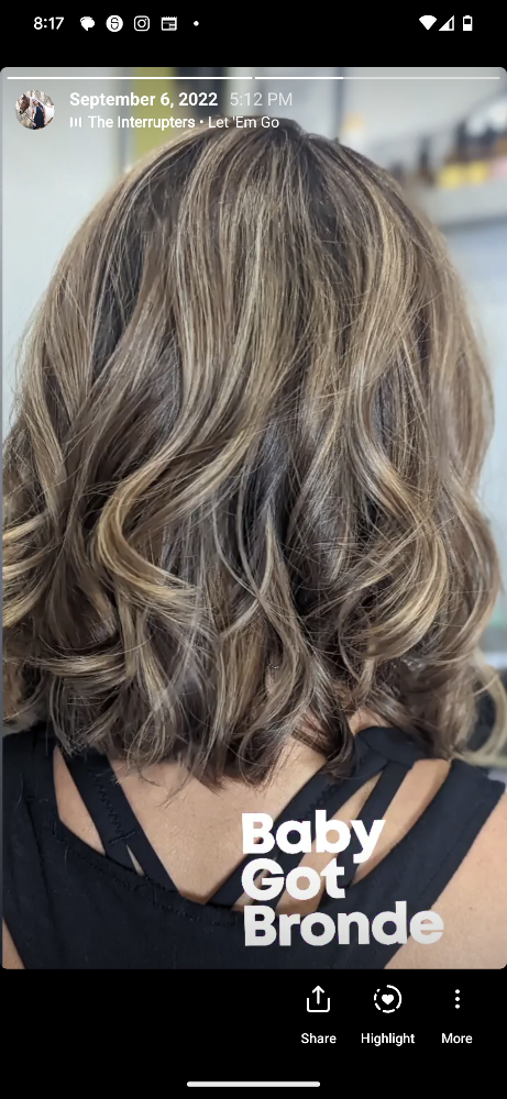 Partial Lightening at Salon Chartreuse in Corpus Christi, TX