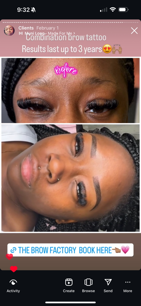 Ombre Powder Brow Tattoo