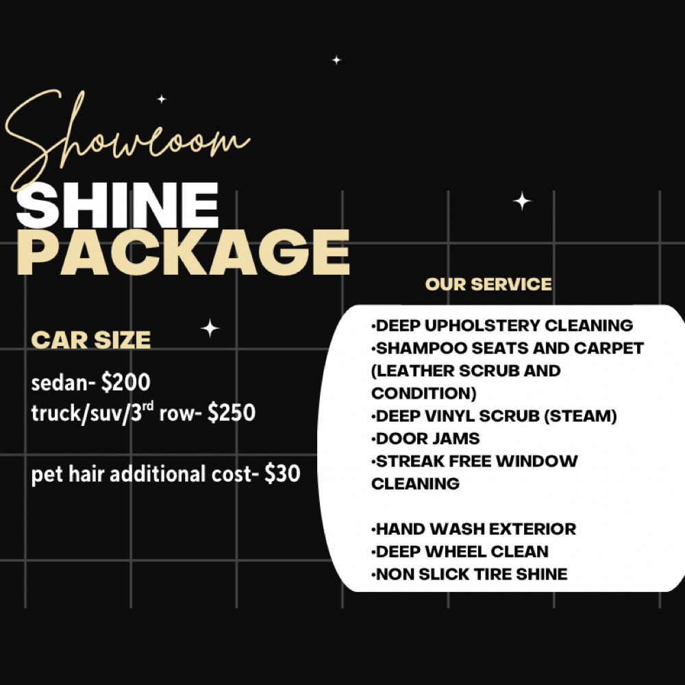 showroom Shine at jaysmobiledetail_ in fort worth, TX