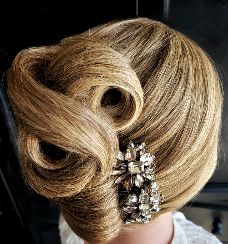 Brides hair