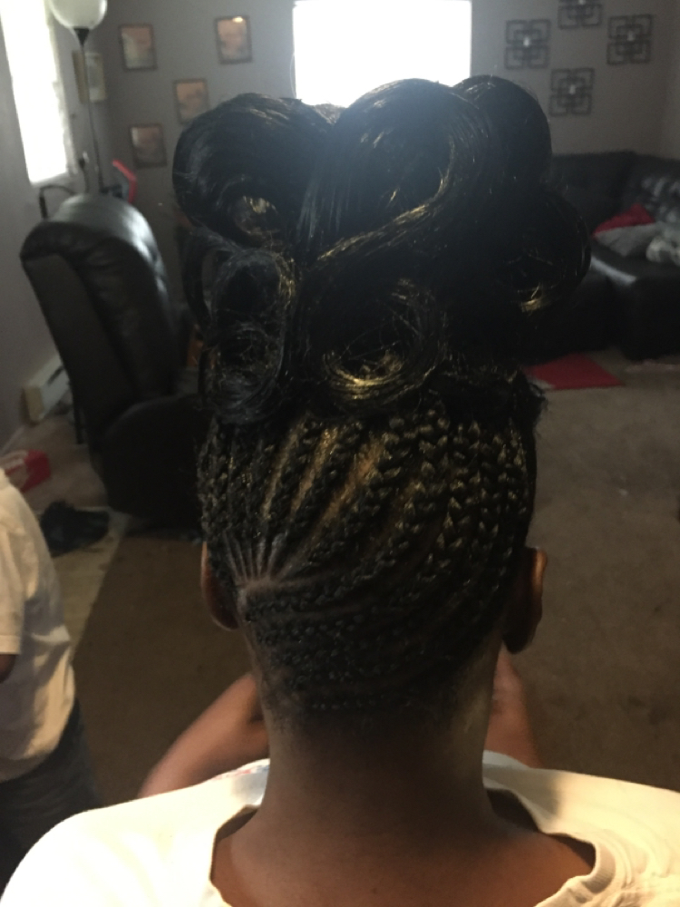 High Updo Pinup W/ Braids