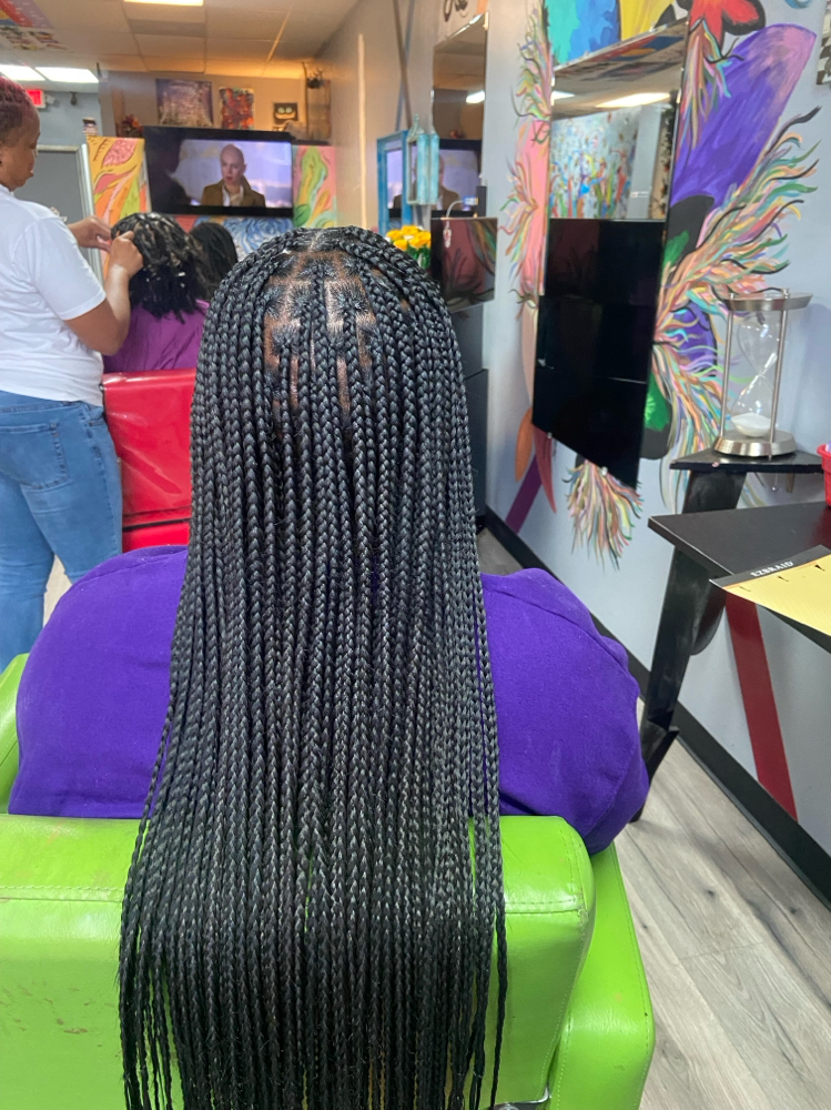 Knotless Braids Small Midback