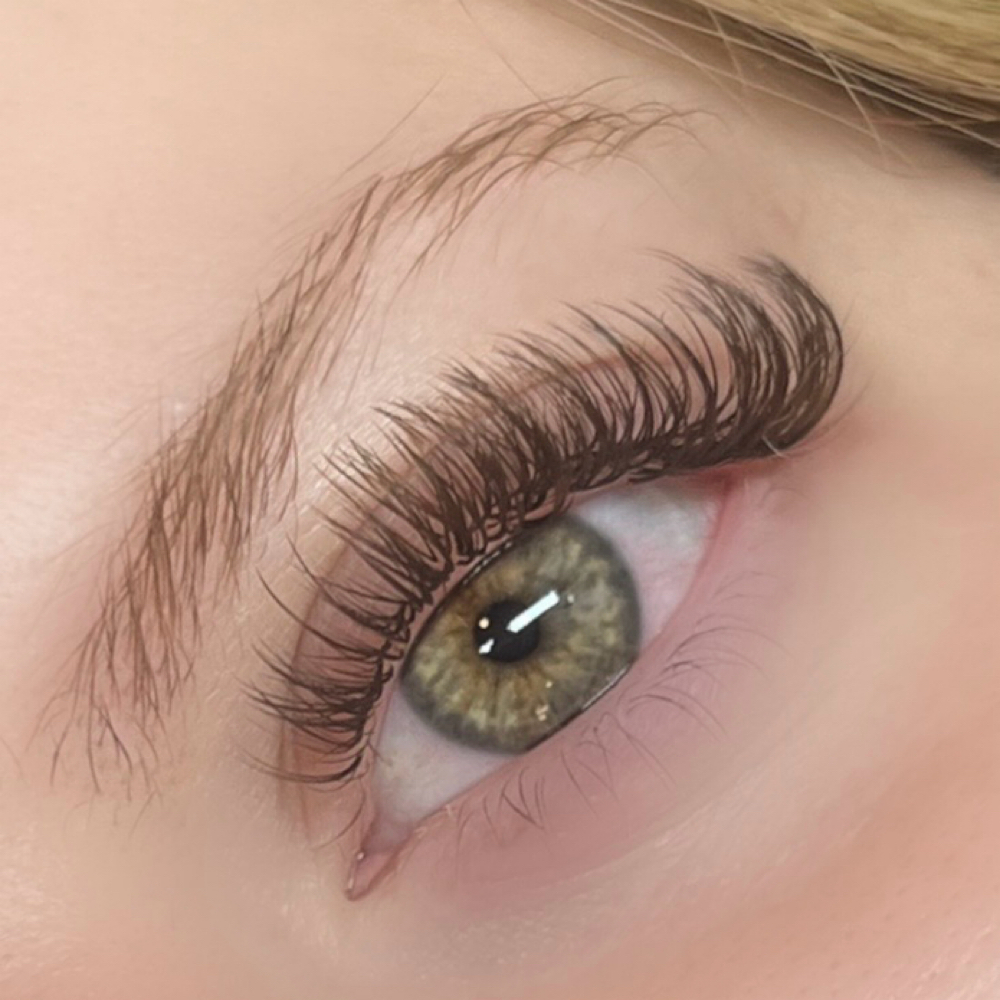 Brown Wet Lash Full Set at lashesbymadik in Wichita, KS