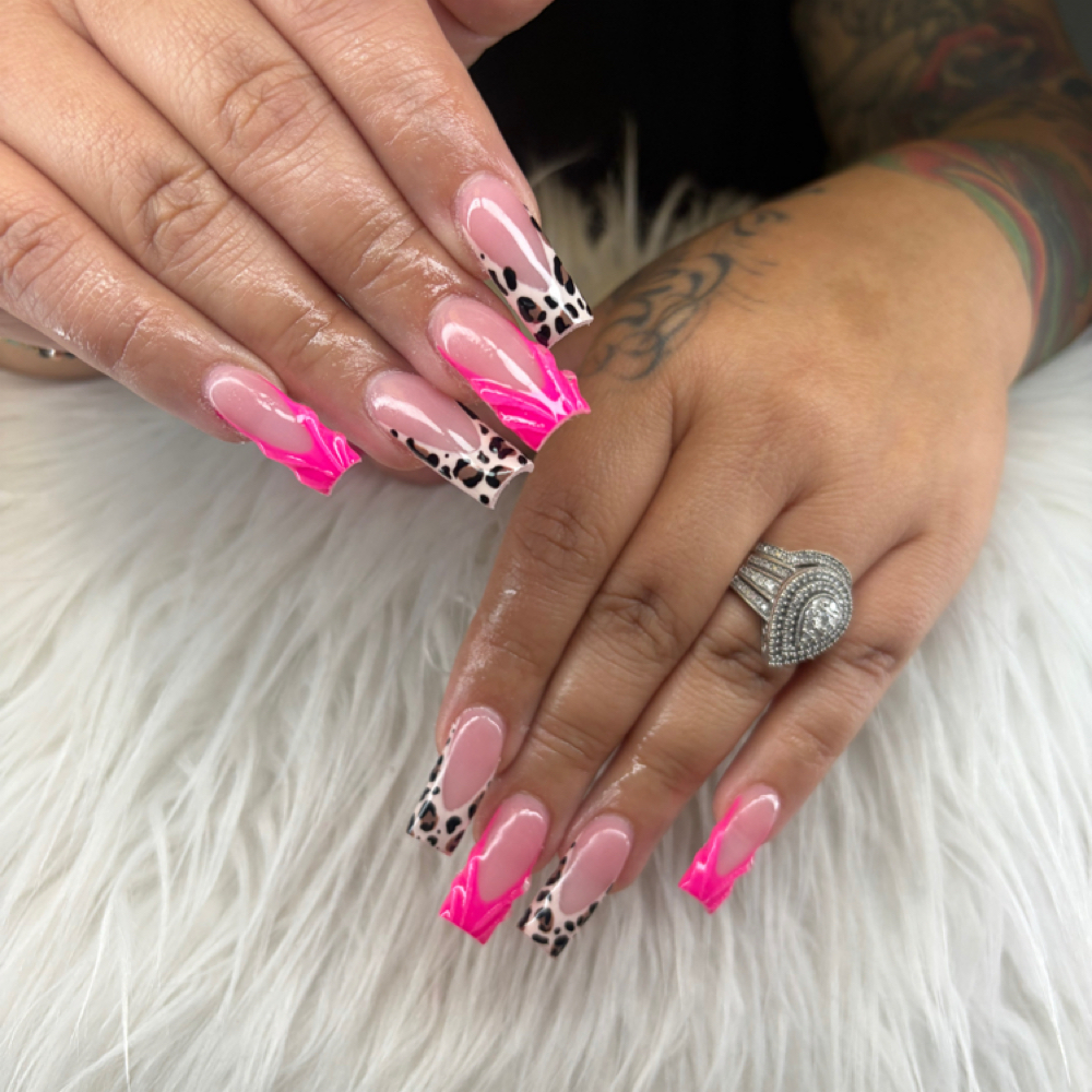 Long Nail Set at AcrylicsByLili in Lubbock, TX