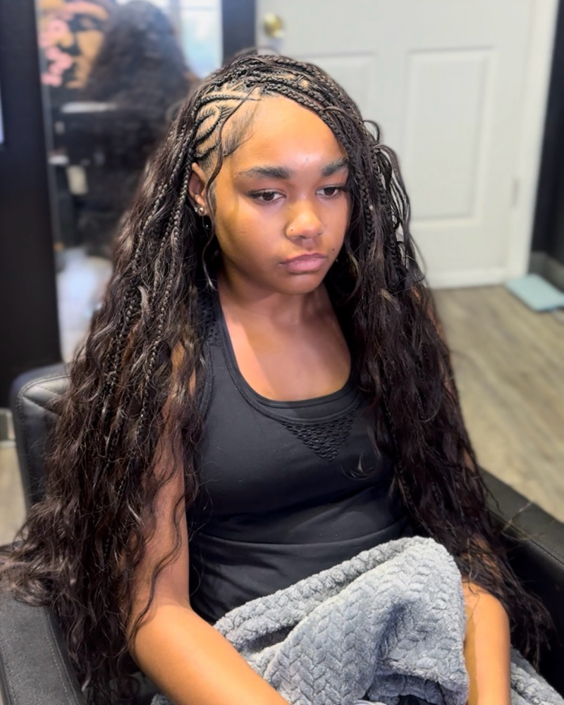fulani braids w/quick weave at Styles By Jalyssa in Phoenix, AZ