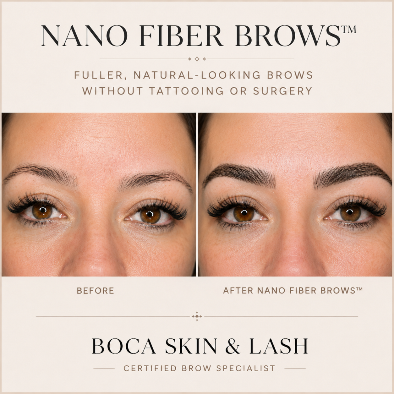 Nano Fiber Hair Brows Boca Raton at Boca Skin and Lash in Boca Raton, FL